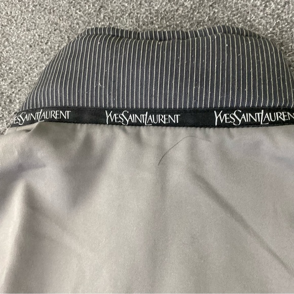 Vintage Ysl Yves Saint Laurent Harrington Jacket Reversible Men’s Size XL - Picture 3 of 16